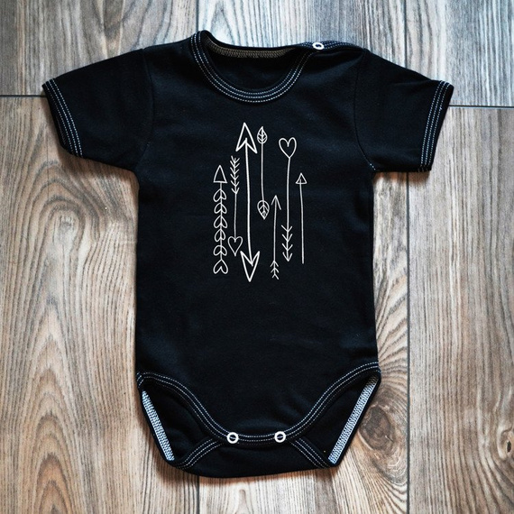 Body krótki rękaw "Strzałki" Moocha białe