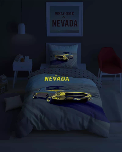 5210 A Fluo 40 Pościel bawełniana świecąca w ciemności samochód Detexpol