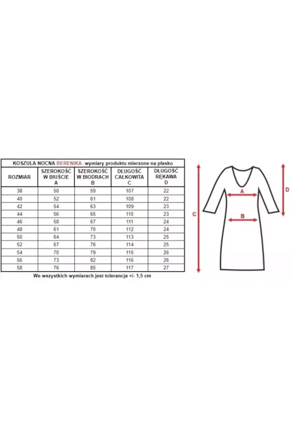 1693 Berenika halka koszula nocna damska Mewa miętowy