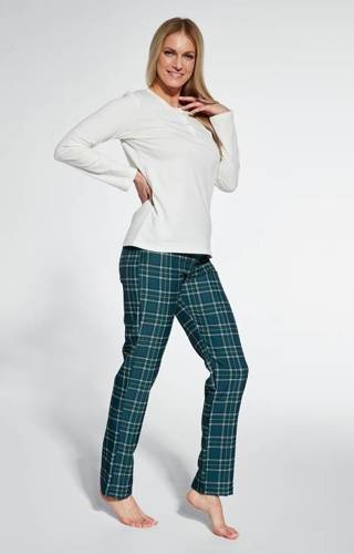 763/350 Nelly Piżama damska Cornette kremowy