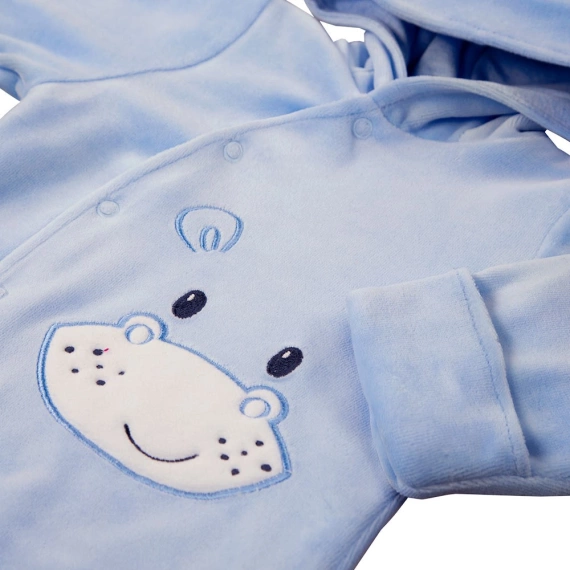 "Baby Love" Ewa Klucze Pajac welurowy - niebieski