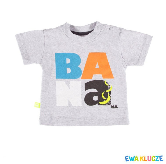 T-shirt dla chłopca "SUN" Ewa Klucze - melanż niebieski