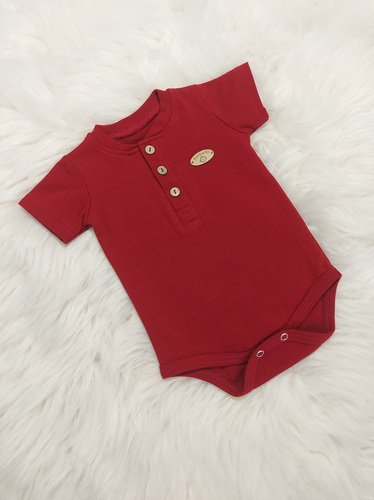 Mieszko Bambarillo Body z krótkim rękawem polo bordowy