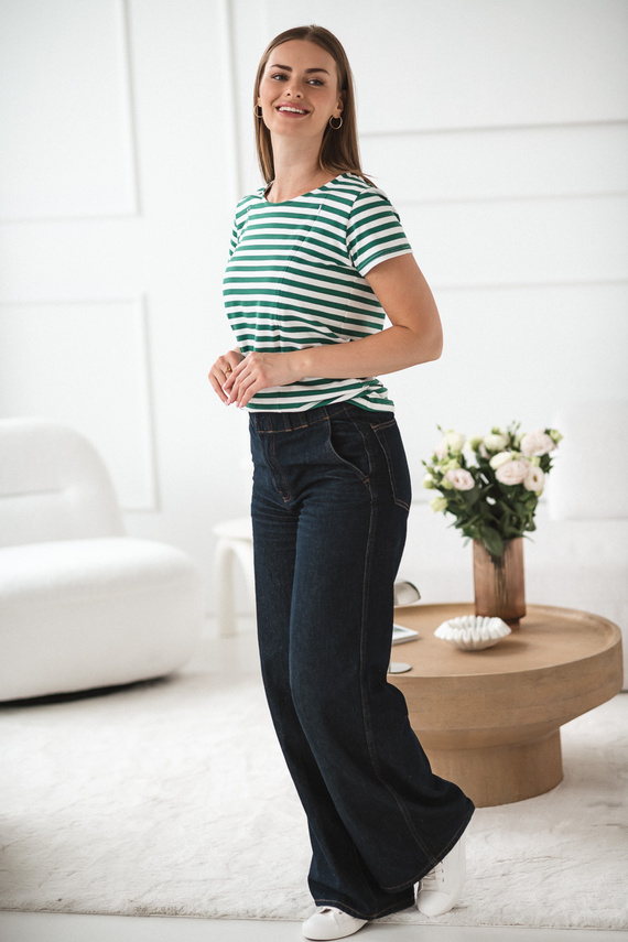 Bluzka do karmienia z krótkim rękawem Milk&Love w paski