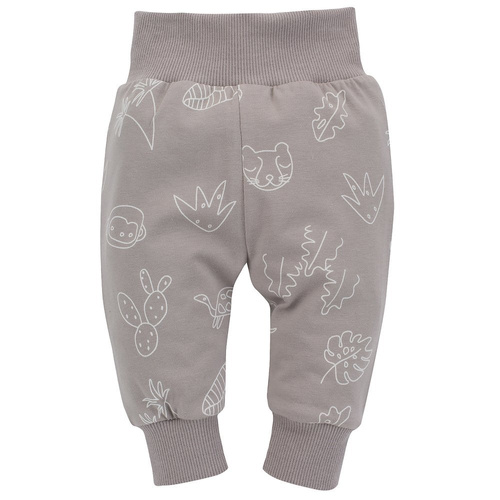 Slow Life Pinokio Legginsy niemowlęce - beż druk