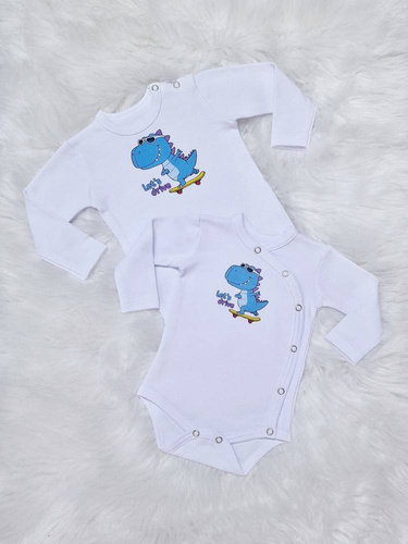 Let's Drive Bambarillo Body z długim rękawem kopertowe biały