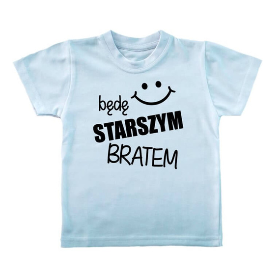 "Będę STARSZYM bratem v2" Moocha Koszulka dziecięca biały