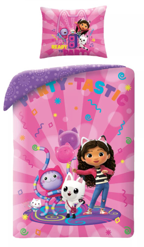 Pościel Bawełniana 100x135 Gabby's Dollhouse Koci Domek Gabi 40x60 Halantex
