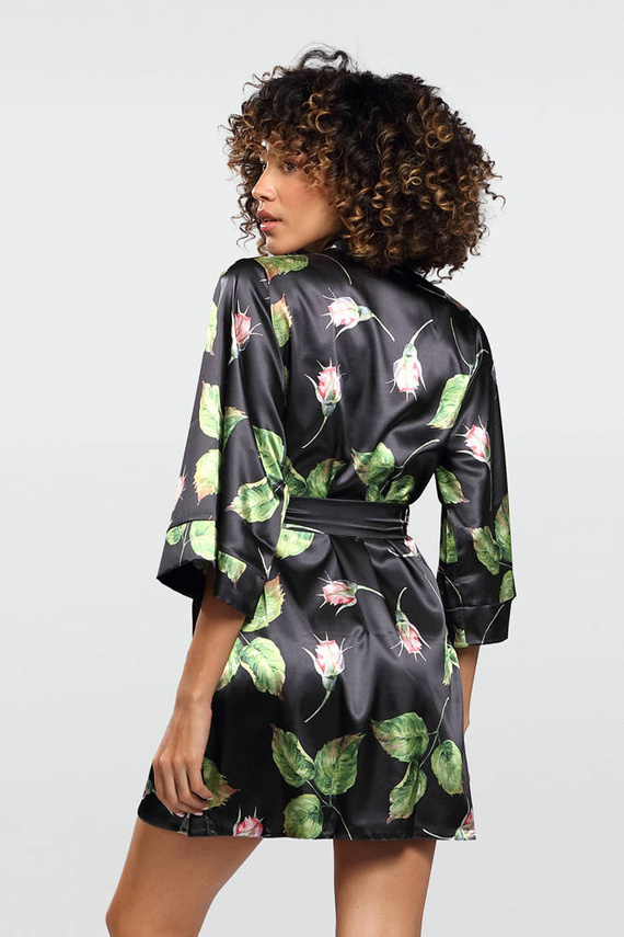 DK-P Flowers Podomka damska DKaren - czarny 008