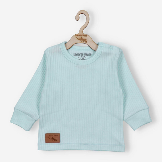 Lagarto Verde Bluzka z dzianiny prążkowej - niebieski