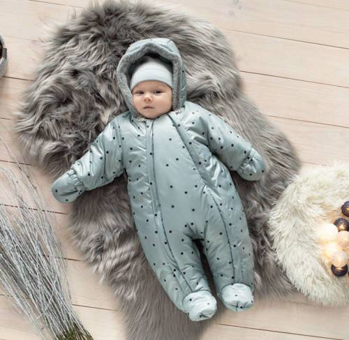 Kombinezon zimowy niemowlęcy Winter Pinokio - miętowy