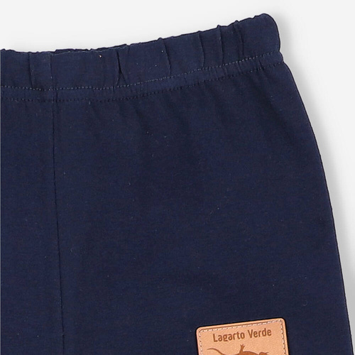 KAR-0041/GRA Legginsy dziewczęce Lagarto Verde -  granatowy 