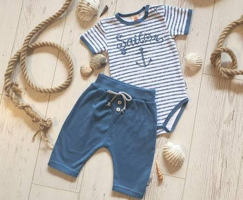 "BLUE SEA" Makoma Body z krótkim rękawem paski