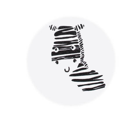 "Zebra" Terjan Pajac bawełniany - biały