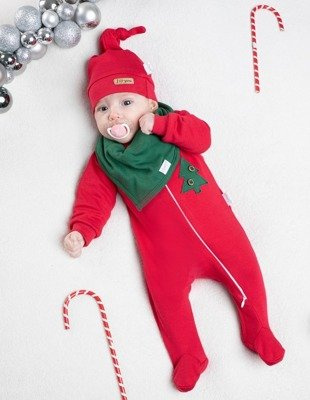 163070 Komplet czapka, apaszka i pajac "Magia Świąt" Nicol - bordo