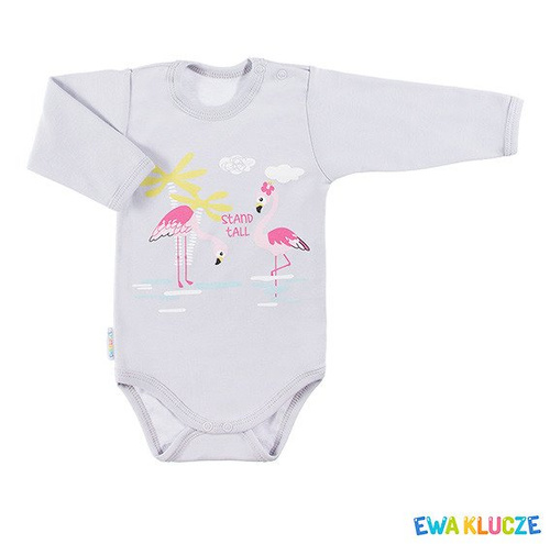 Body niemowlęce dla dziewczynki "FAMILY" Ewa Klucze szare