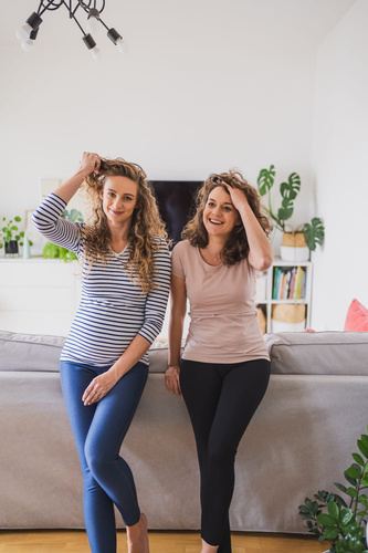 Milk Shirt Milk&Love Bluzka ciążowa i do karmienia w granatowo-białe paski