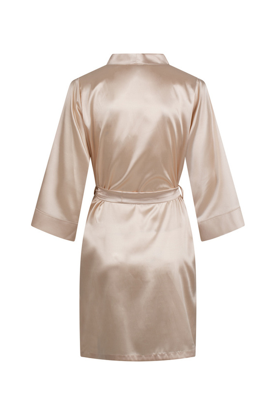 Vesna Szlafrok damski satynowy ByShelly - beżowy