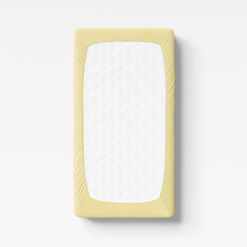 Eevi Prześcieradło dziecięce frotte - żółty