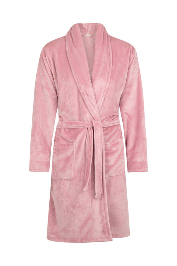 Elen Szlafrok damski polarowy ByShelly - brudny róż