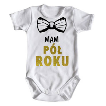 "MAM PÓŁ ROKU" Moocha Body krótki rękaw biały