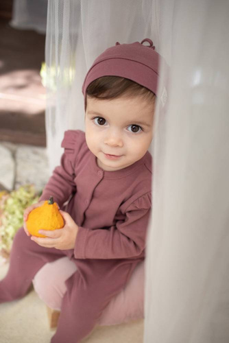 Tres Bien Pinokio Pajac niemowlęcy - róż ciemny 