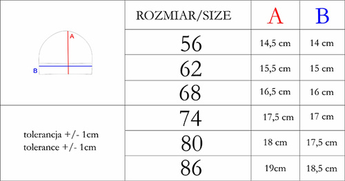 209054 Rosy Nicol Czapeczka niemowlęca