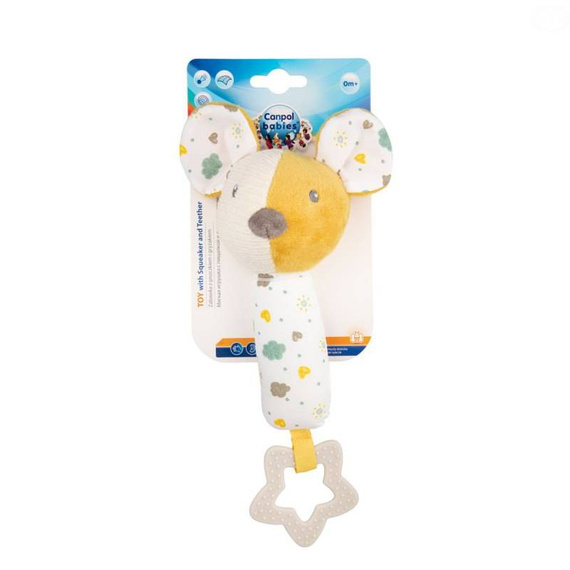 CA77/205 Mouse Canpol Babies Pluszowa zabawka z gryzakiem