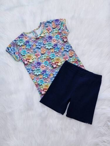 Kolarki prążek dziecięce Bambarillo granatowy