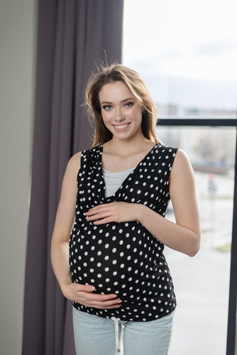 021 Bawełniany top  MIRACLE-czarny