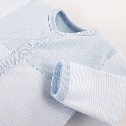 Big Bear Eevi Pajac ze stópkami - niebieski paski