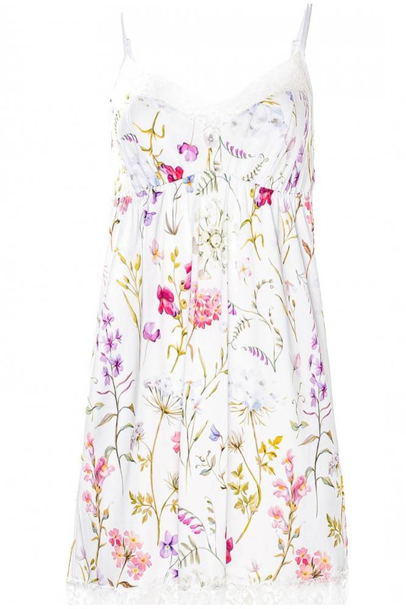 86522 Flores Koszula nocna na ramiączkach Mewa druk kwiaty