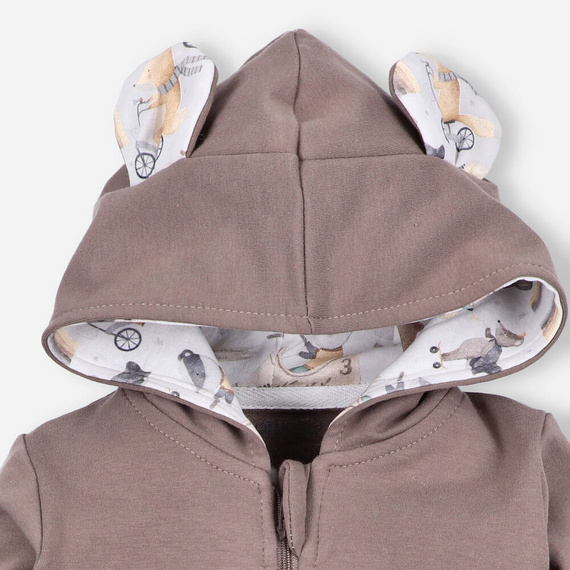 Cute Cars Bluza dresowa z kapturem z bawełny organicznej Nini pomarańczowy