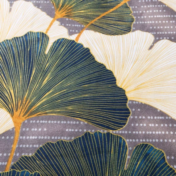 31510/2 Pościel flanelowa Flanelove Darymex beżowa zielona liście miłorzębu– komplet, 100% bawełna, ciepła i miękka