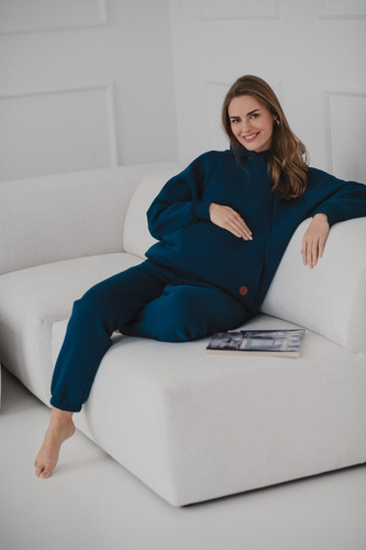 Motherhood Milk&Love bluza do karmienia oversize poseidon