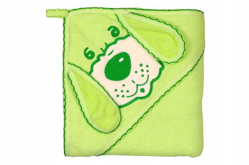 Niemowlęce okrycie kąpielowe "Piesek" Terjan - Zielony