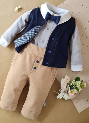 430G Little Gentleman kamizelka dla chłopca Marija - granat