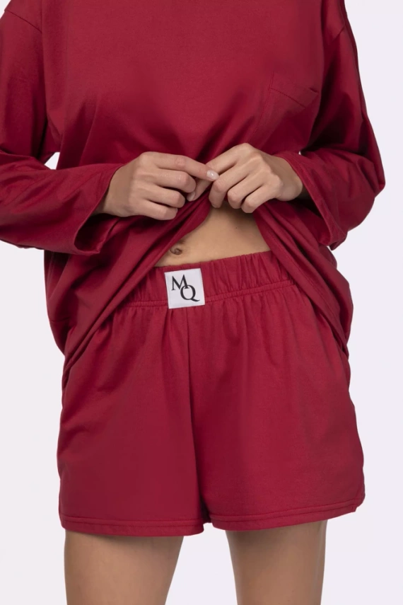 Joy longsleeve Piżama damska Mona burgund