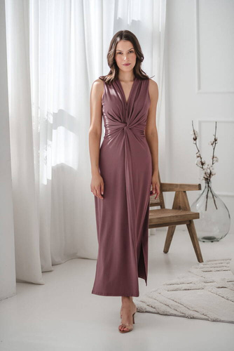 Loop maxi sukienka ciążowa i do karmienia Milk&Love rose brown