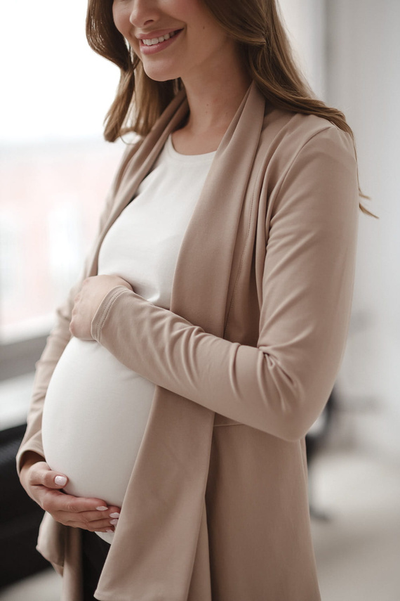 Mama Wrap Kardigan ciążowy Milk&Love beżowy