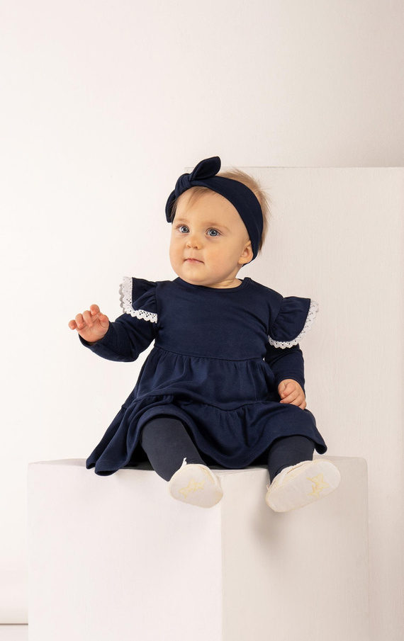 Sukienko-body + opaska 163170 "Magia Świąt" Nicol - granatowy