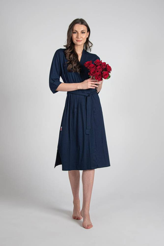 942 Visa Szlafrok Długi De Lafense - granat