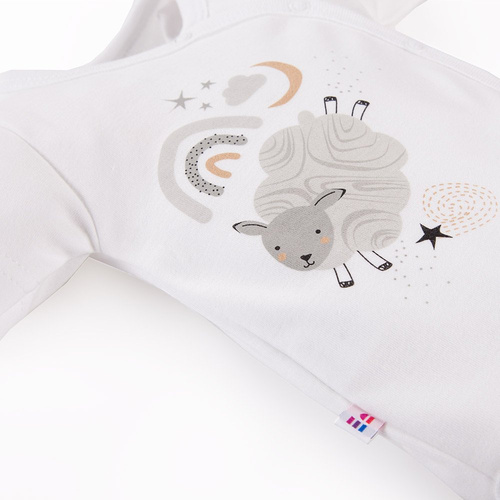 Mellow Ewa Klucze Rozpinane body z długim rękawem - biały