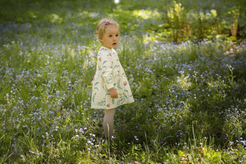  "Spring Light" Sukienka PINOKIO ecru druk