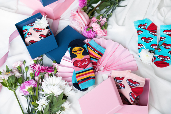 K89S Super Mama Italian Fashion Skarpety damskie - granat/kolory