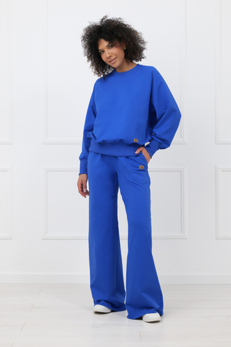 Komplet dresowy damski Margo Italian Fashion – bawełna- kobaltowy