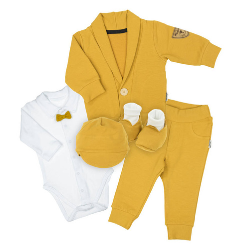 Komplet 5-częściowy nadruk 169404 "Mix" Nicol - musztardowy