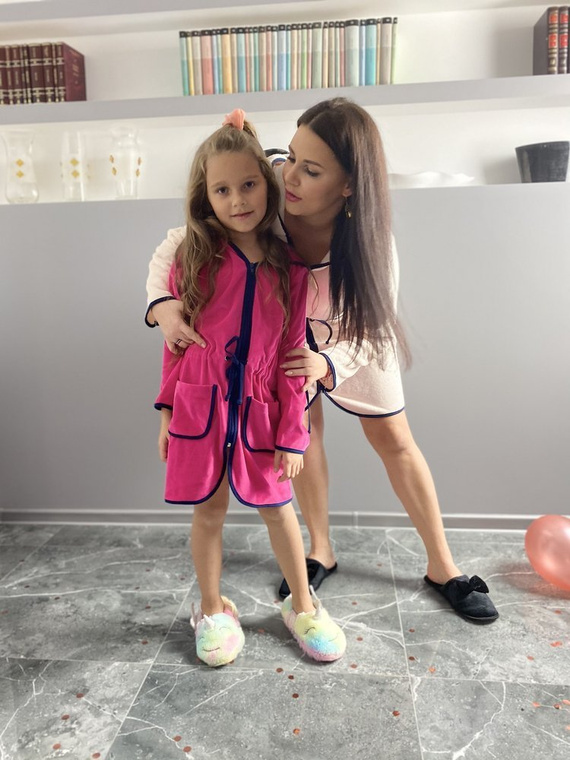 374 / 375 Desiree Szlafrok dziecięcy - malina