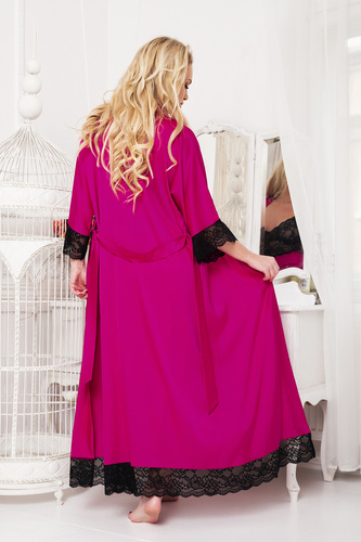 Sumatra Szlafrok Damski Kalimo - fuchsia