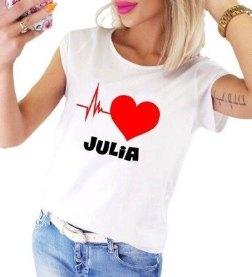 Bluzka damska "Puls serca" Moocha biały